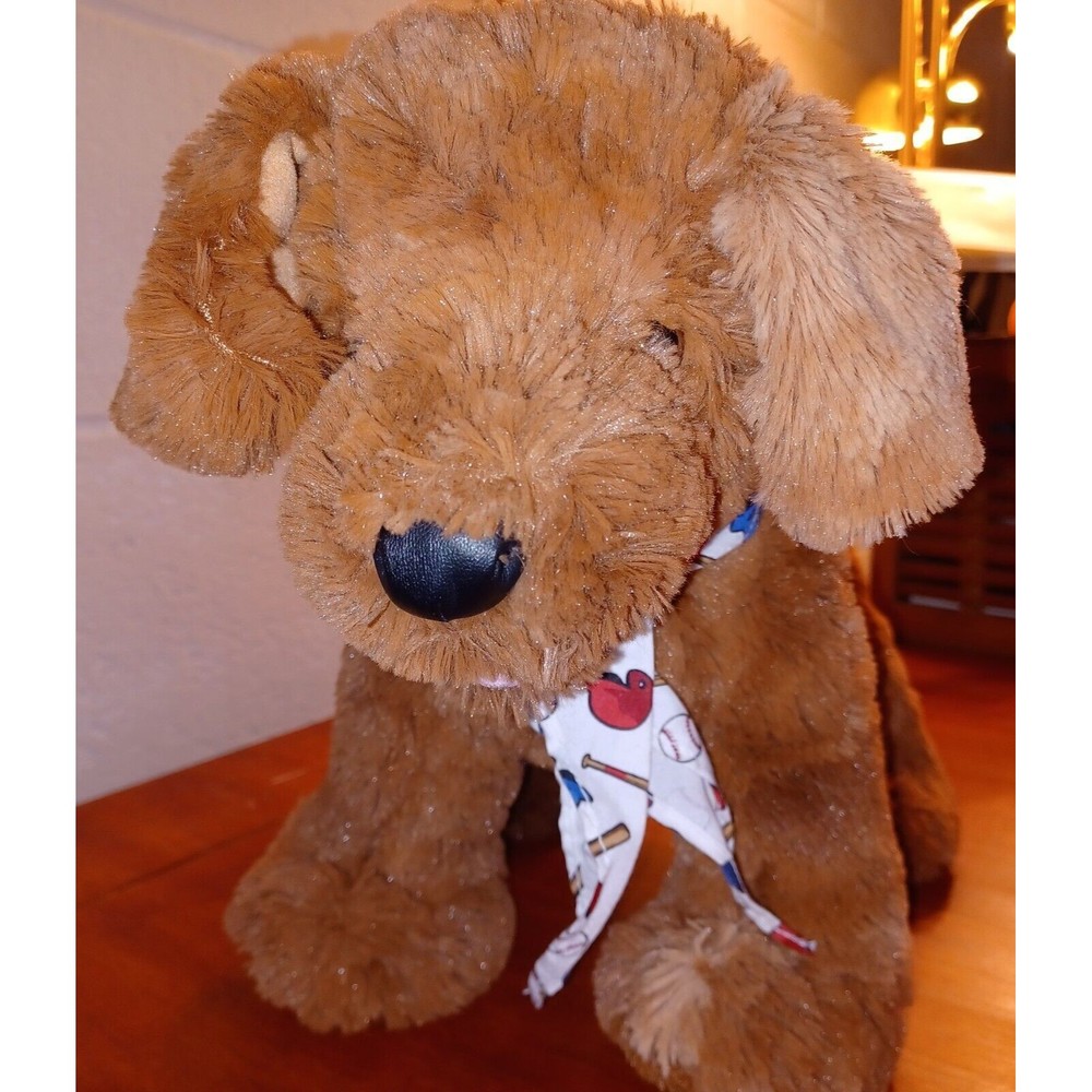 Build A Bear 'Dugout Dog' Baseball Puppy Plush With Bandana & Cardinals Collar
